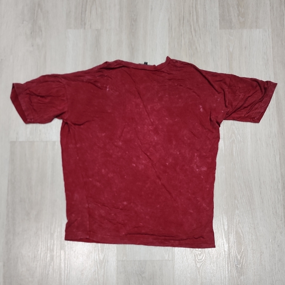 POL Red Short Sleeve Skull Tee with Rhinestone Accents - Picture 6 of 7